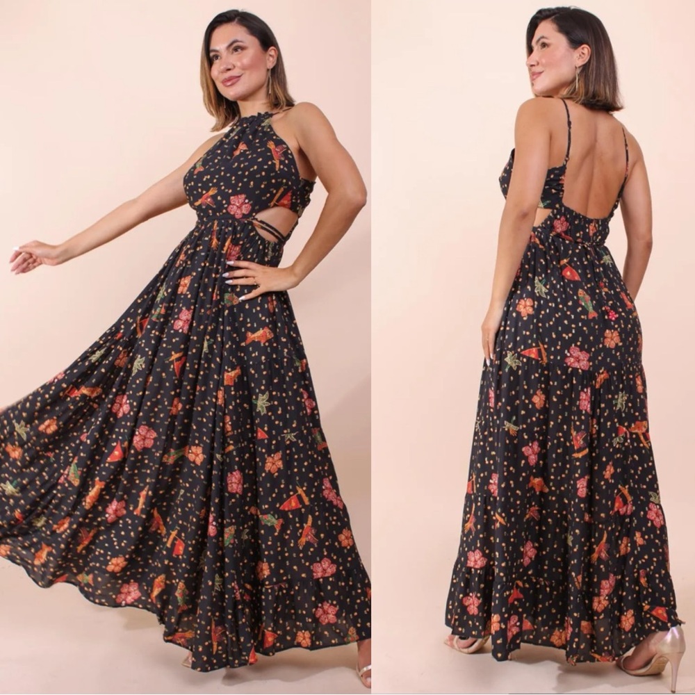 NWT FARM Rio Riqueza Tropical Maxi Dress